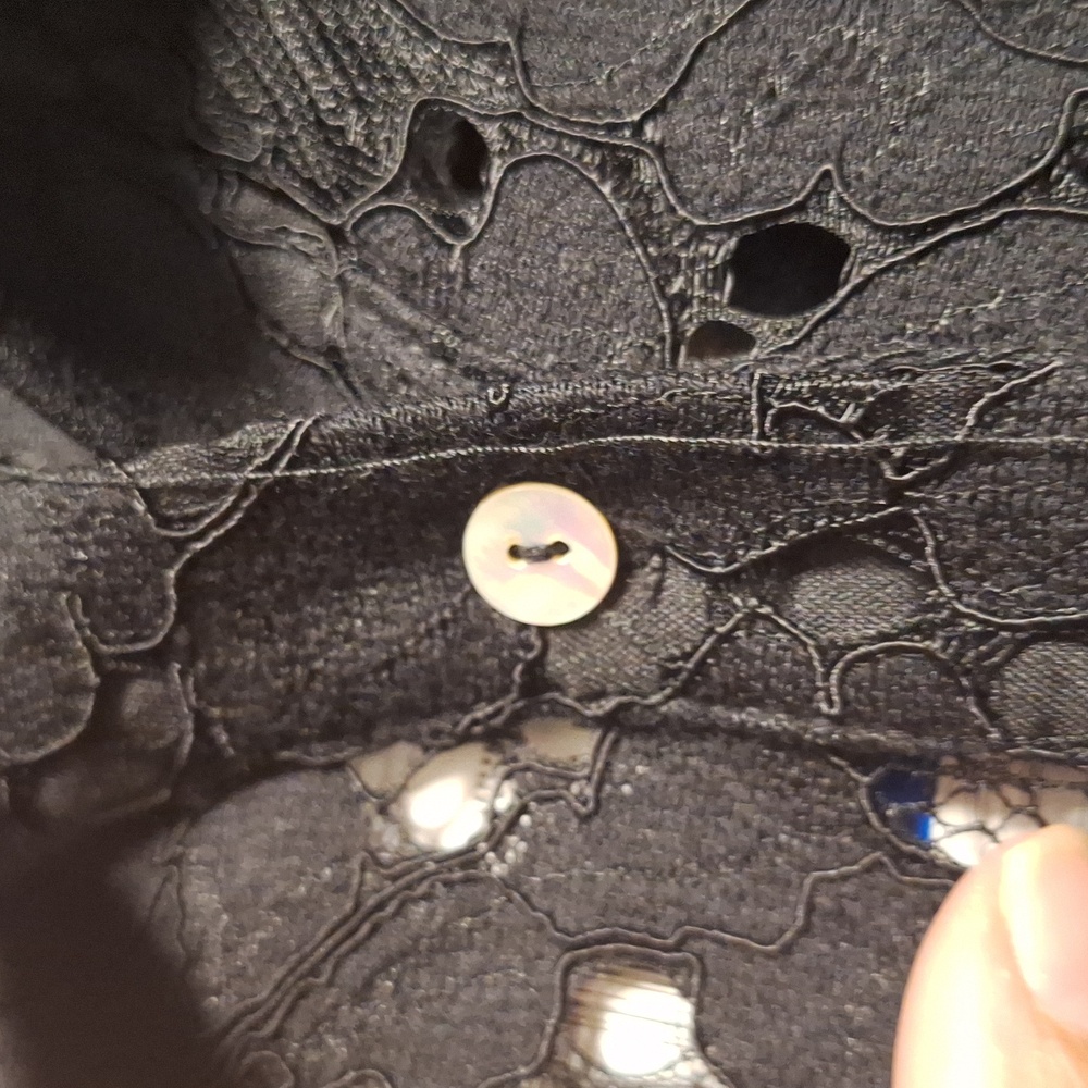 Black Lace Button-Up Dress - Picture 10 of 10